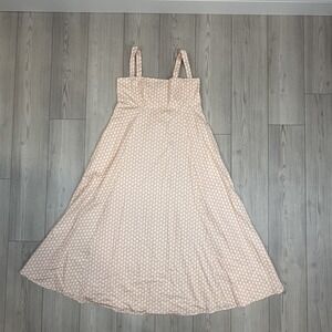 NEW Hill House Home XL The Rowena Dress, 100% Cotton, Coral Baroque Shell